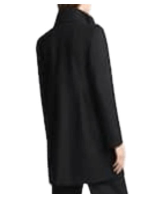 Cappotto da donna in misto lana con collo avvolgente, colore nero FAY | NAW5051Y050SGLB999